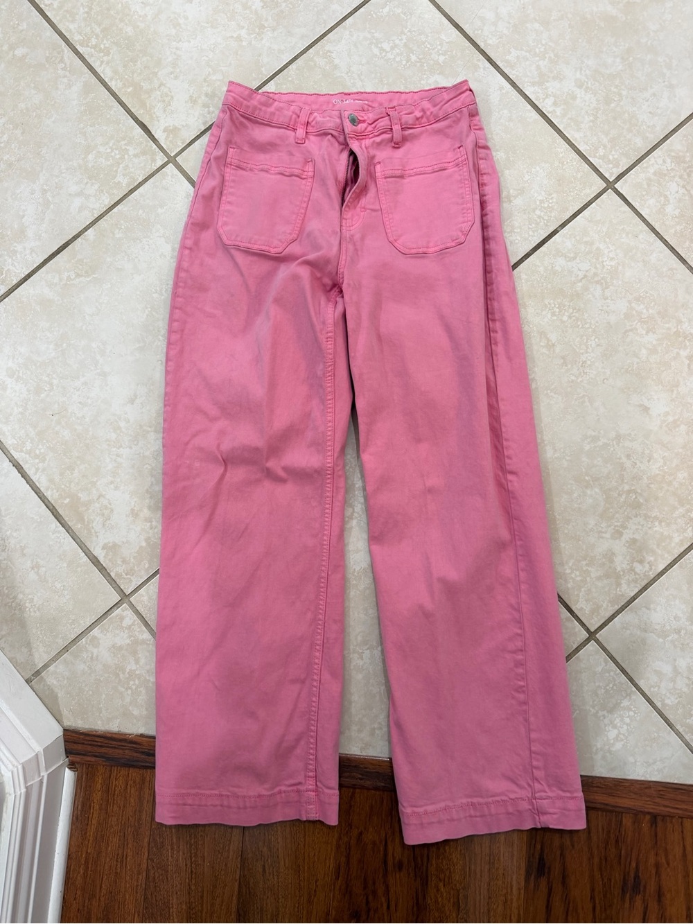Old Navy Pink Wide-Leg Jeans